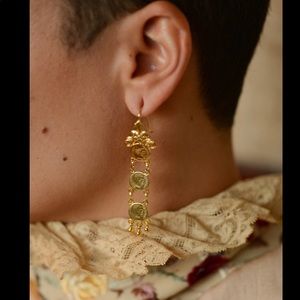 Amazing gold statement coin earrings!